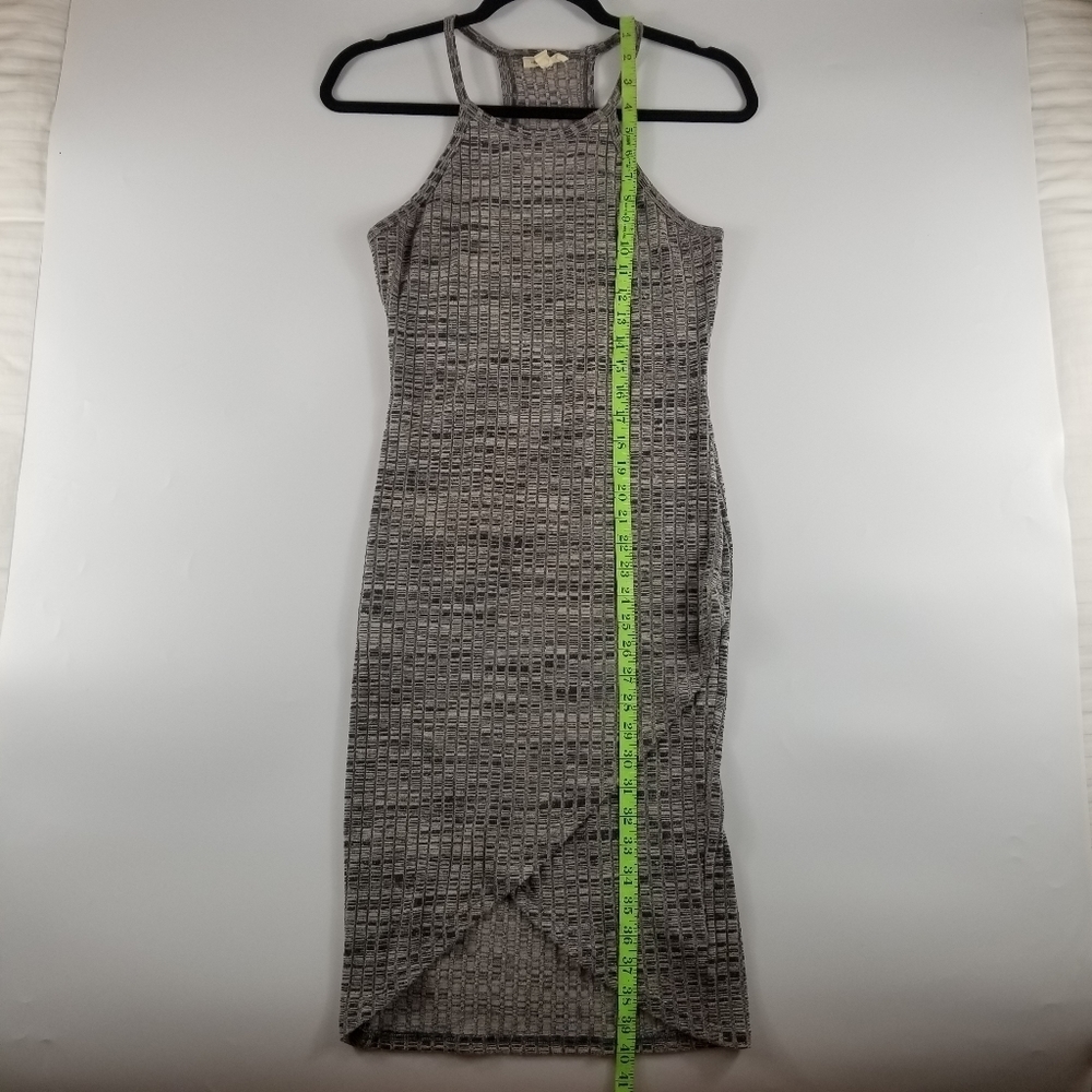 Silence + Noise Ribbed Bodycon Dress in Grey, M - Picture 4 of 10